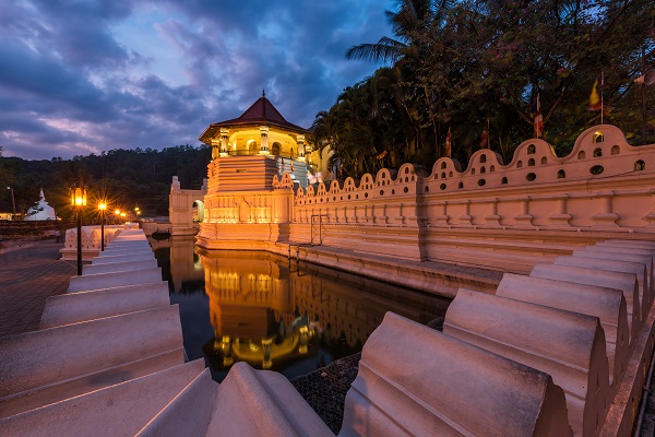 Temple of the Sacred Tooth Relic at Kandy, Sri Lanka